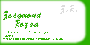 zsigmond rozsa business card