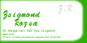 zsigmond rozsa business card